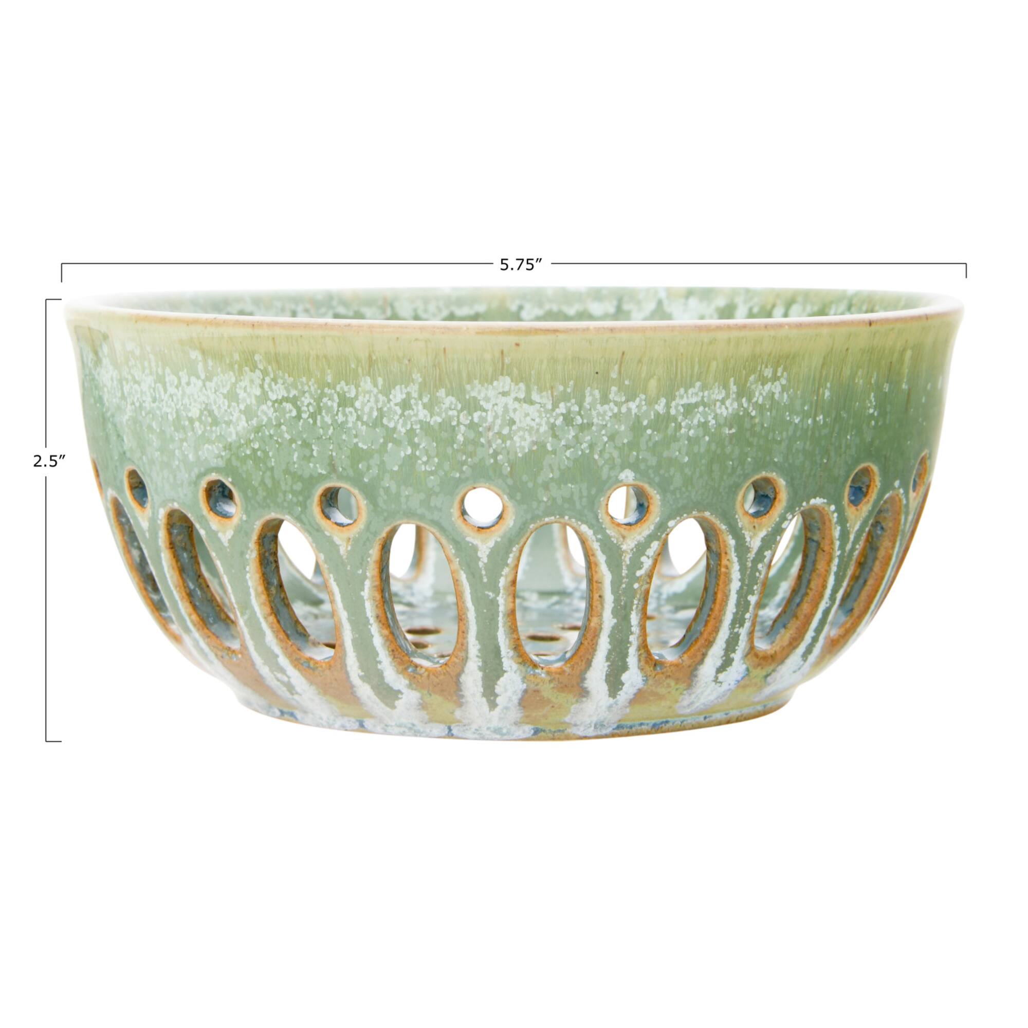 Hello Honey® 6" Round Stoneware Berry Bowls with Reactive Glaze Finishes Set